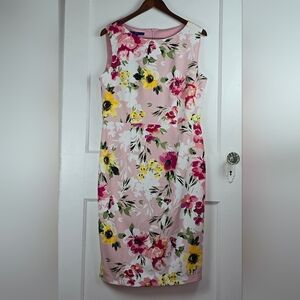 NWT Apt. 9 Pink Knit Floral Sheath Dress 12
